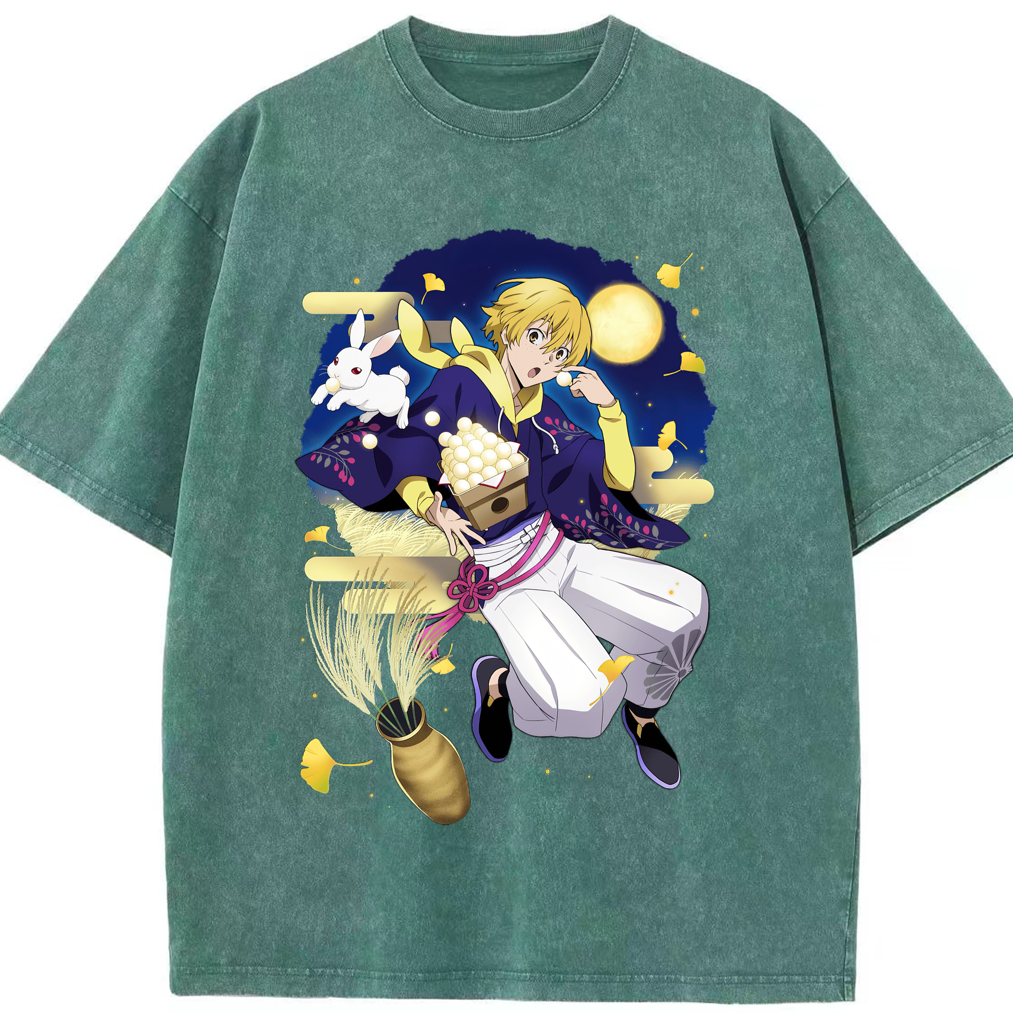 （画像用） 文豪ストレイドッグス Bungo Stray Dogs 綿100% ヴィンテージ風 半袖Tシャツ（フロントプリント）